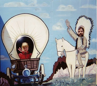 Emma and Dad at Wall Drug